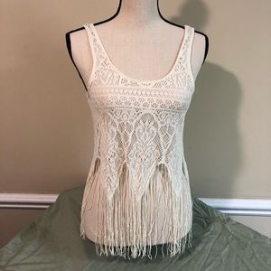 Boho Lace & Fringe Festival Crop Top